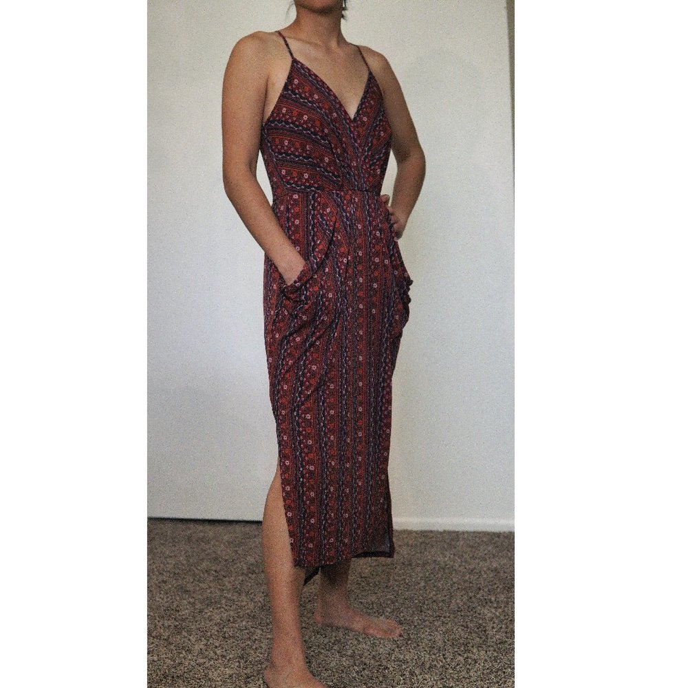 BCBGeneration Women's Midi Faux Wrap Dress